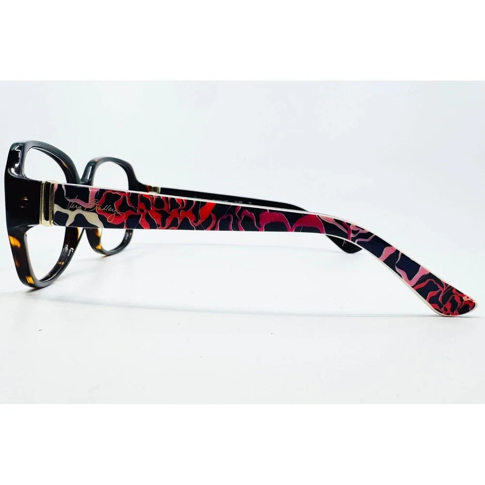 Vera Bradley Jenny Lynn Eyeglasses Womens Black Pink Katalina Floral 57-16-130